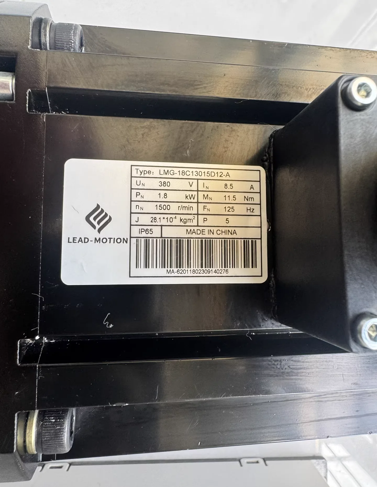 LMG-18C13015D12-A Used Servo Motor Tested ok，Fast shipping，LMG 18C13015D12 A