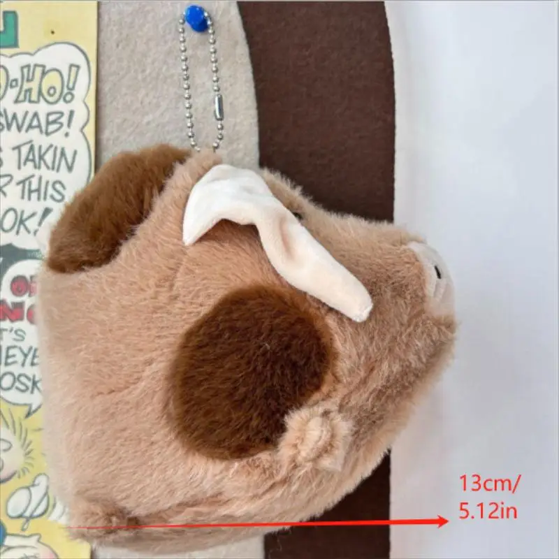 Pendentif et porte-clés pour sac à dos en peluche de cochon tacheté pour fille ; Breloque de sac mignonne 1/2 pièces, jouet en peluche, porte-clés, cadeau Ragdoll