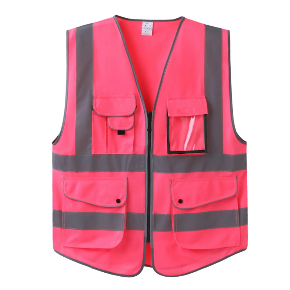 High Visibility Reflective Safety Vest for Men Women 9 Multiple Pockets Security Protection Construction Working Clothes