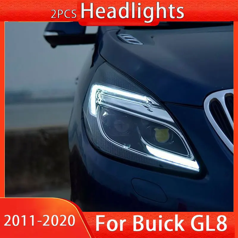 

Автомобильные фонари головного света для Buick GL8 2011-2020, фары головного света с функцией подключения и воспроизведения, с динамическим поворотным проектором, головные фонари