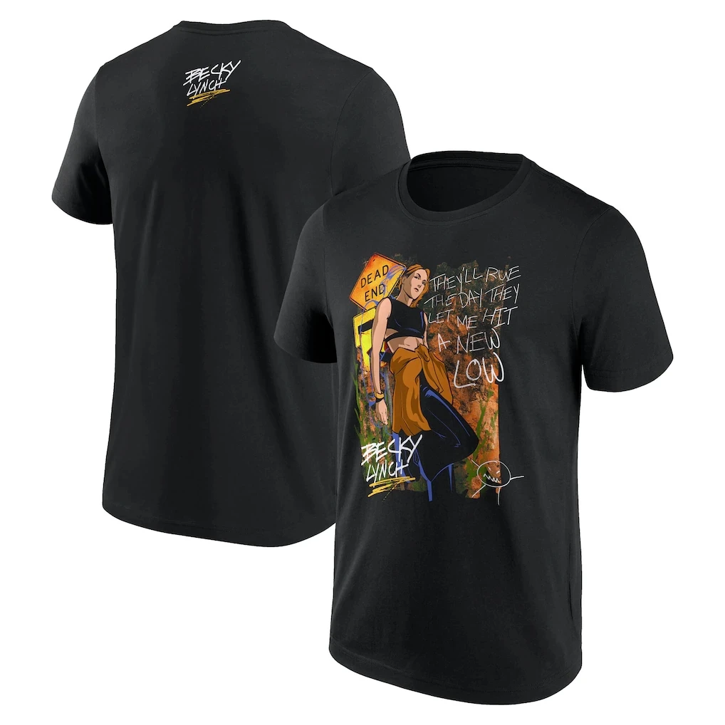 2026 Summer New Style Becky Lynch Men's T-shirt Fashionally Popular Men's and Women's Same Style Round-neck Printed T-shirt