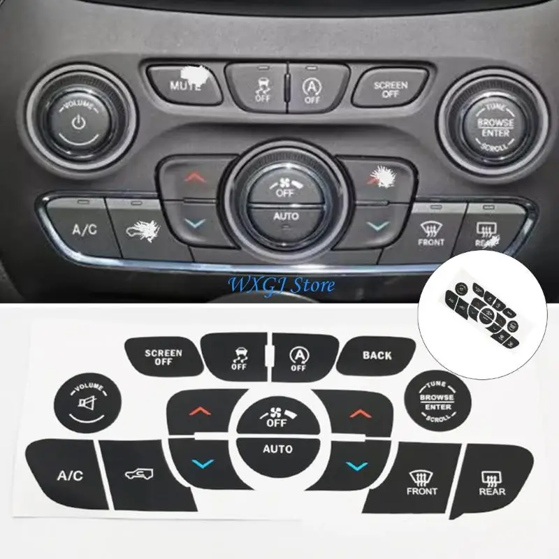 

37JE Climate Control Button Repair Heat Resistant Film Smooth Fit with Positioning Tool Included Easy to Use for Car