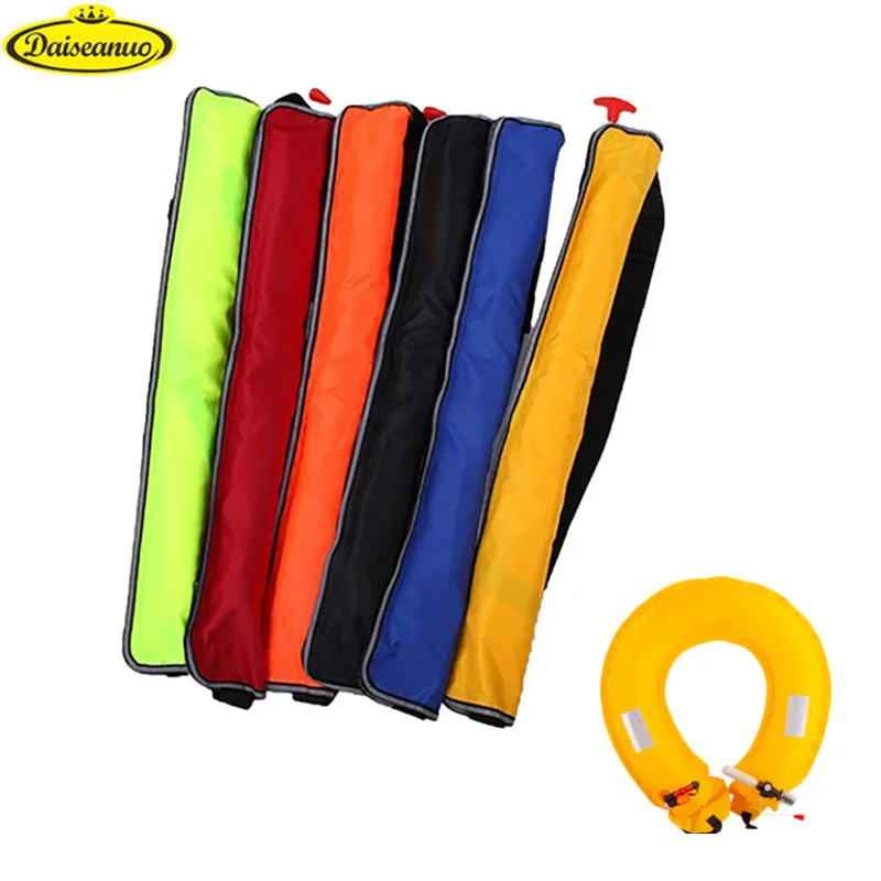 Daiseanuo-PFD Automatic Inflatable Life-Saving Belt, 100N Life Vest, Self-Inflatable Swimmer, Round Buoys, Boating Lifejacket