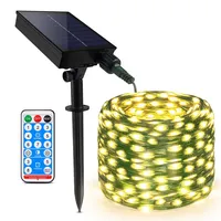 20m 50m 100m Solar Rope Light Outdoor Solar Garden Tube Fairy Light Outdoor Solar Rope String Light for Garden Patio Fence Decor