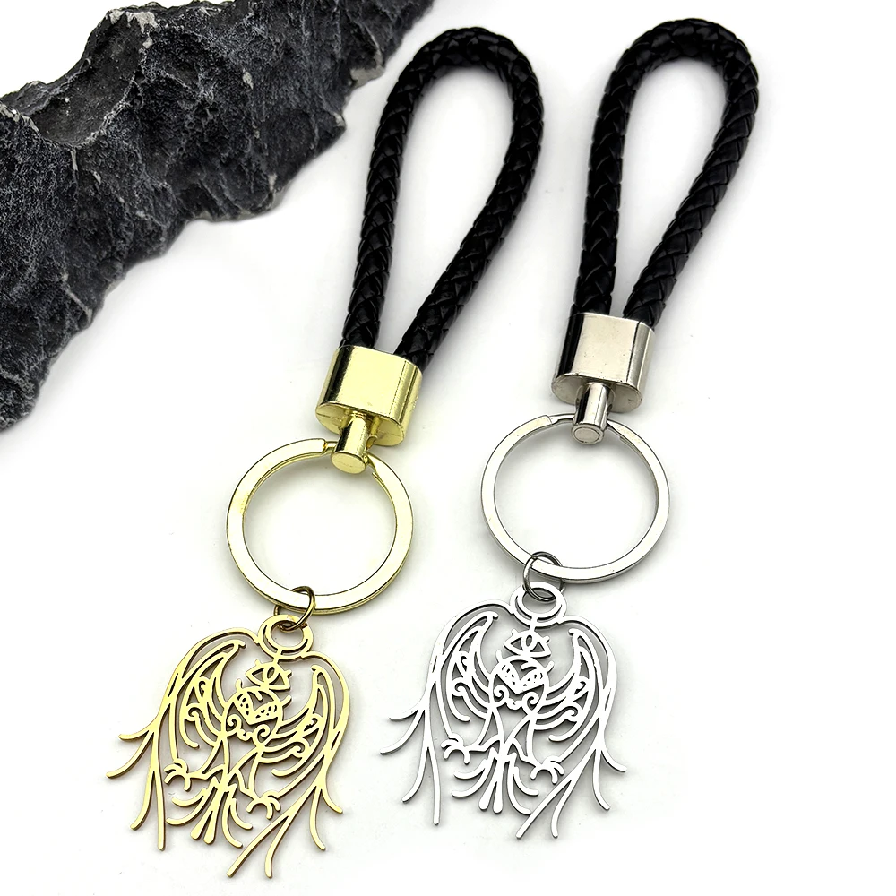 

Hollow Raven Viking Celtics Crow Keychains For Women Men Stainless Steel Silver Color Fashion Amulet Keyring Jewelry Gift