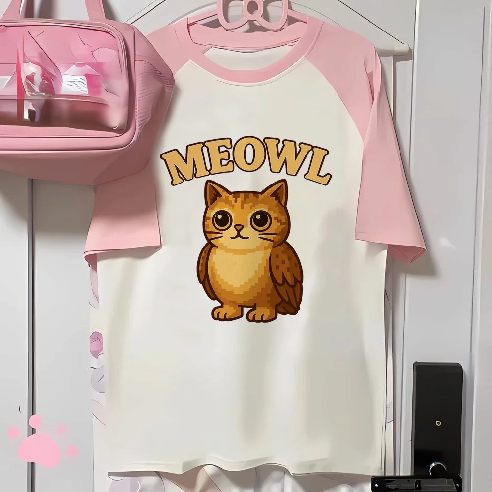 Meowl shirt femme party gothic cute 2000s alternative  t-shirt kawaii anime Retro goth