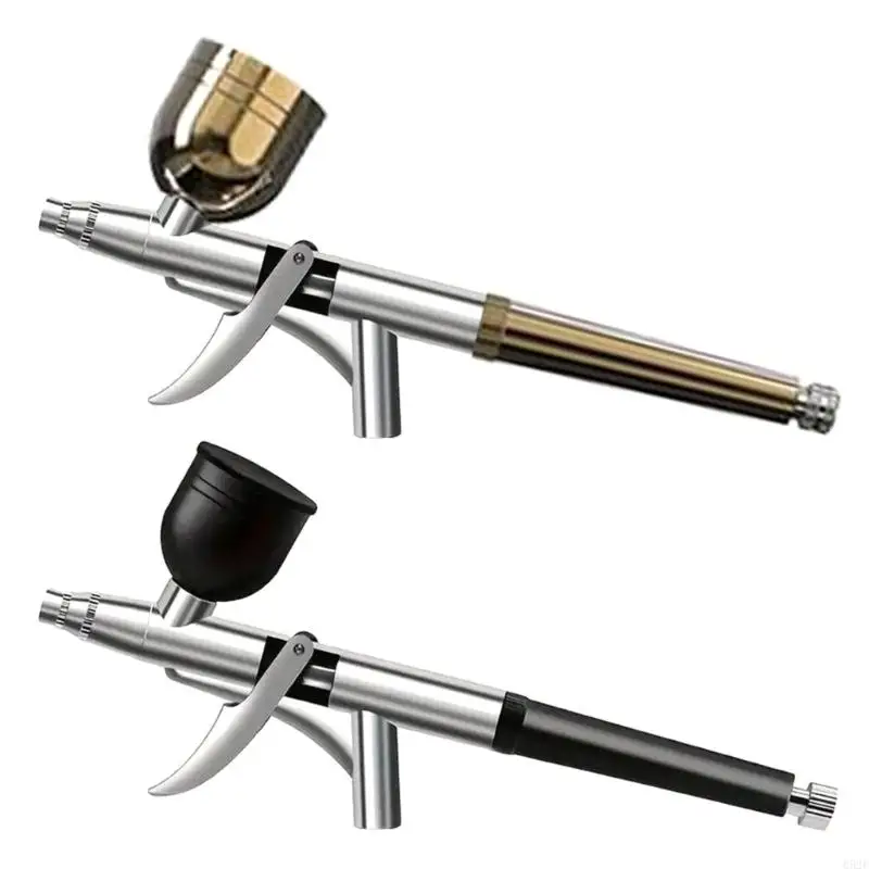 

652F Air Brush Double Action Gravitational Feed Nozzle Sprays Guns Cake Decorating Brushes For Nail Manicure Art Crafts Cake Art