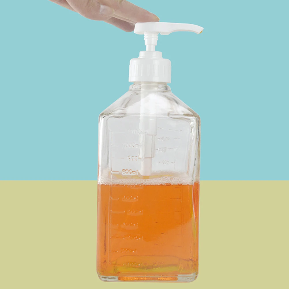 

1pc Press Pump Head Food Grade Syrup Beverage Dispenser Long Nozzle Plastic Liquid Soap Oil Accessory White 15Ml