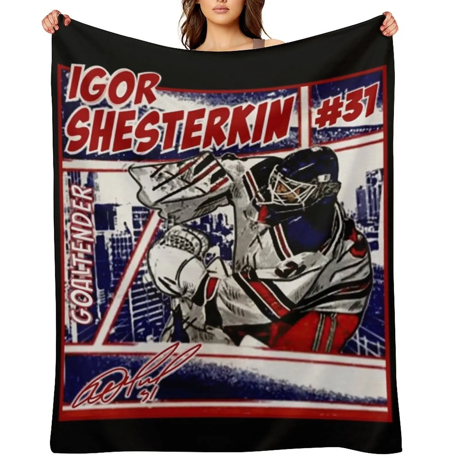 

Igor Shesterkin Throw Blanket Blankets For Sofas christmas gifts Multi-Purpose Plaid Blankets