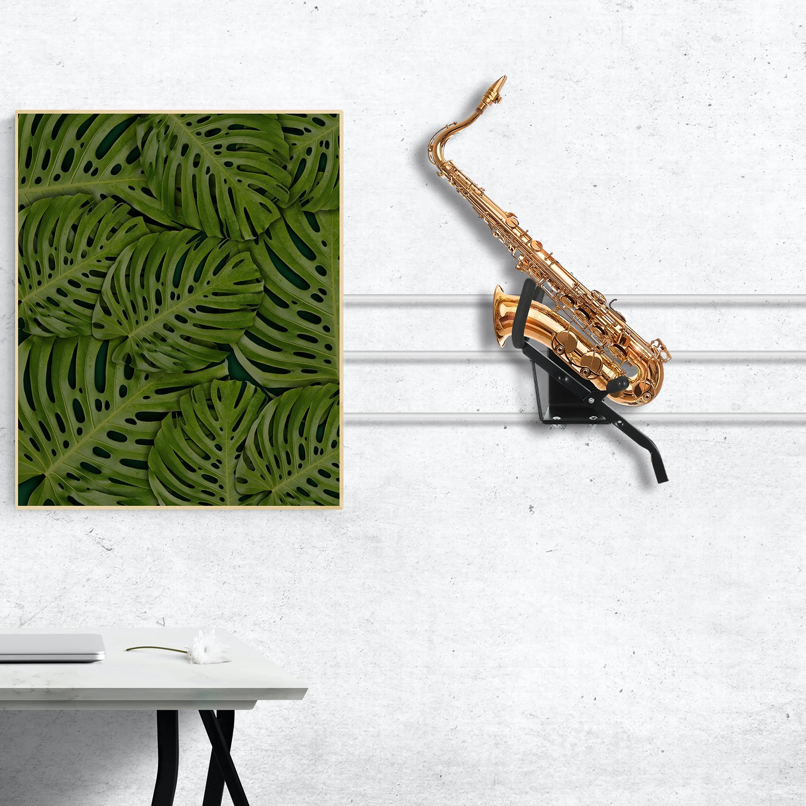 

Alto Saxophone St Wall Mount for Sax Storage Rack Black Accessory Smooth Edge Durability Musical Instrument Tenor Soprano