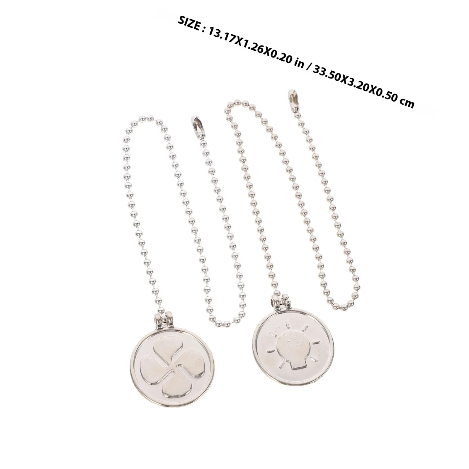 Cadena de tracción para ventilador de techo, colgante creativo de Metal decorativo para sala de estar, lámpara colgante de extensión de cadena de tracción, 2 uds.