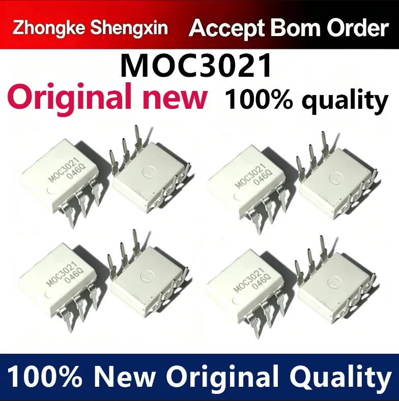 （5pcs-10pcs）Newly imported original MOC3021 DIP6 direct insertion MOC3021M three terminal bidirectional thyristor optocoupler