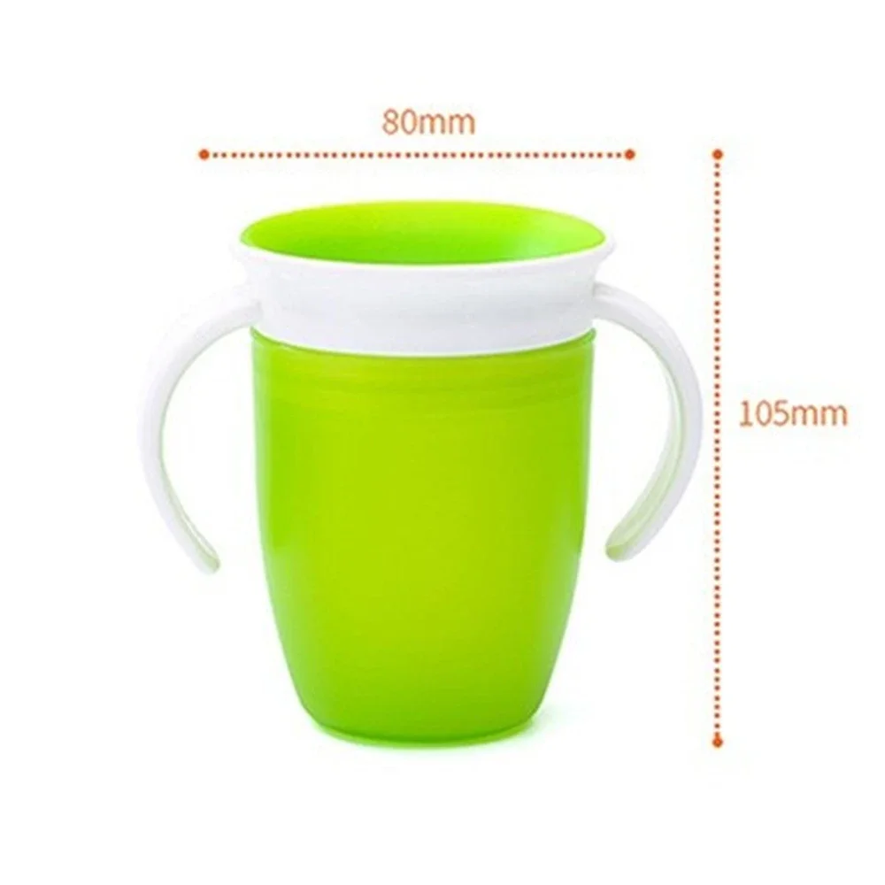 Taza mágica giratoria para bebé, vaso de aprendizaje para beber, botella de agua a prueba de fugas, 207ML