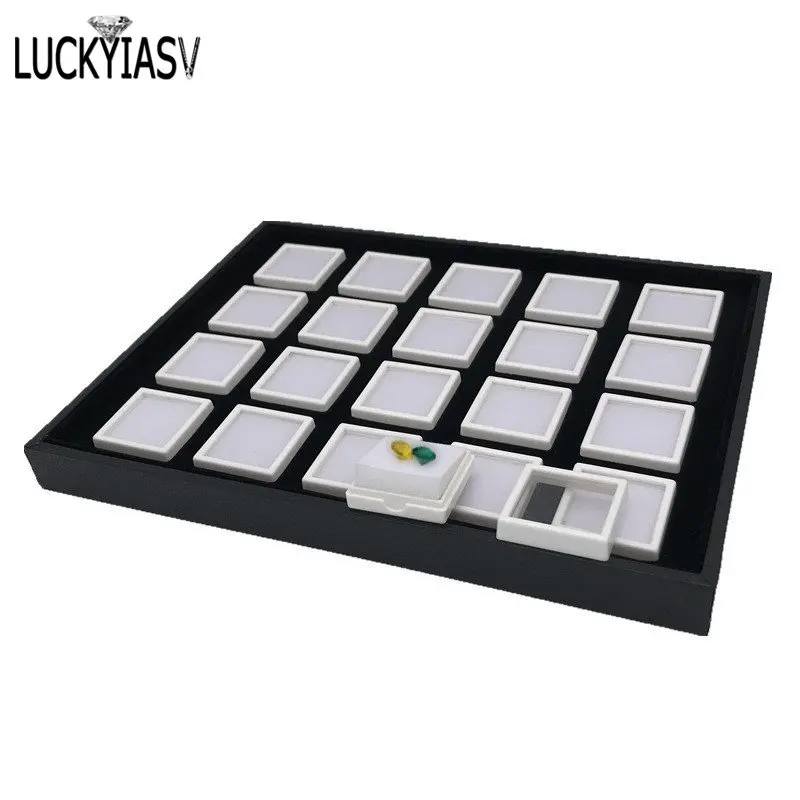 Wholesale Jewelry Gem Display Box Case Loose Diamond Storage Tool Coin Jar Show Tray Gem Pot Gemstone Organizer Holder Container