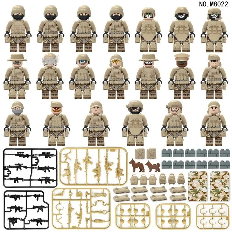 الجنود المقنعين البشري الحارس جزيئات صغيرة مصنوعة دمى شخصيات كرتونية دمية صغيرة. العاب #4