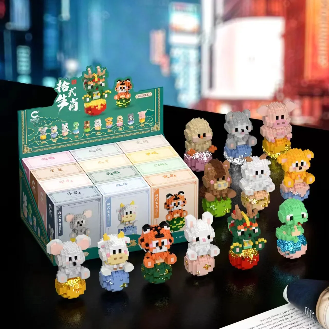 Building blocks new 12 Zodiac planet building blocks tide play adornment piece children assembling toy gift