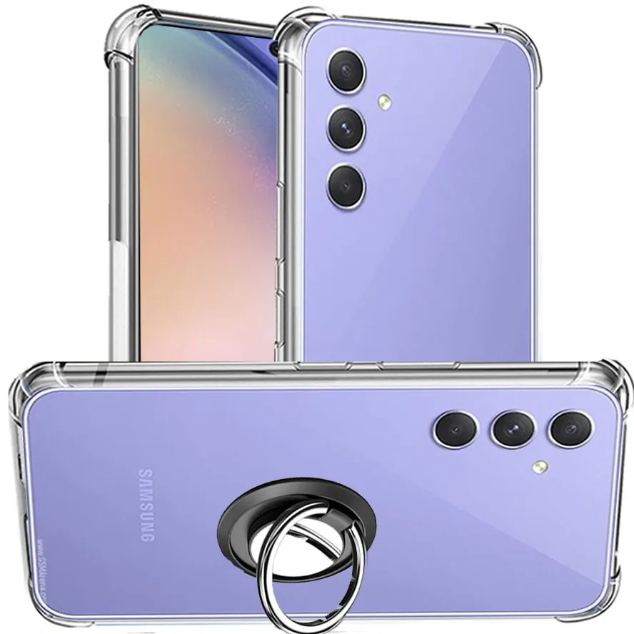 For Samsung A54 Case Luxury Transparent Case Samsung Galaxy A54 5G Case A 54 Galaxy A54 Silicon Cover Sansung Galaxy A53 Bumper Cases Galaxia A53 Magnetic Metal Ring Case Samsung A34 Phone Case Galaxy A 34