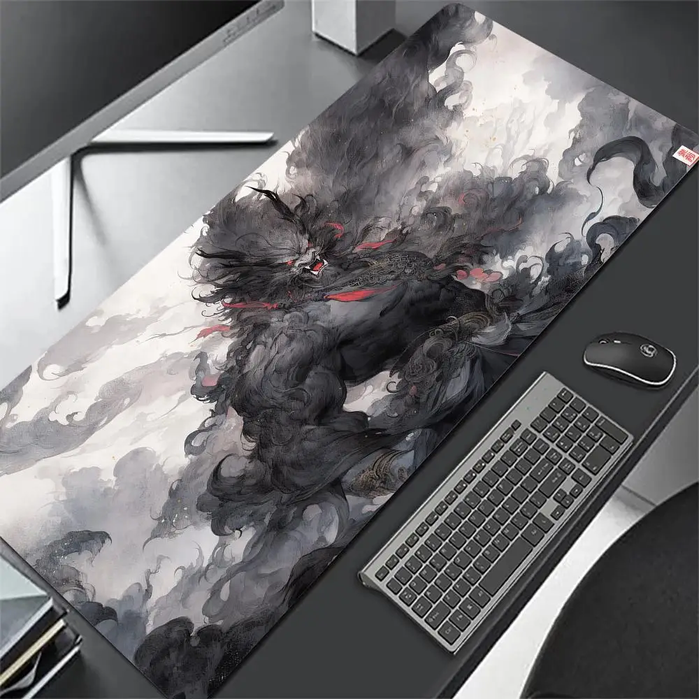 Natural rubber Large Gaming Mousepad Ancient Chinese style Mouse Pad Anti-slip Rubber mouse mat Computer Gamer girl Desk Mat