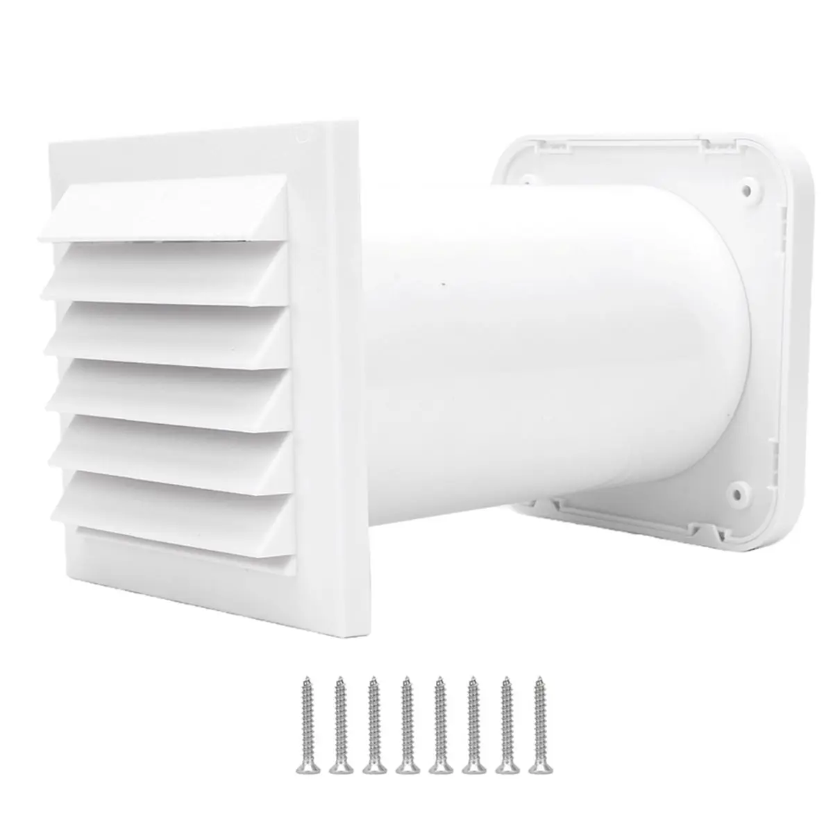A1780K Adjustable Wall Vent Kit Through Wall Exhaust Intake Set with Rainproof Louvers and Air Filters for Exhaust Intake SUMMER
