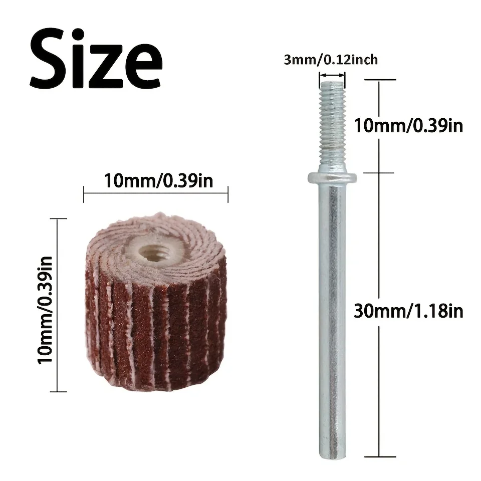 23Pcs Premium Sanding and Polishing with Spindles for Accessories Flap Wheel Abrasive Die Grinder Baffle Sanding Drills