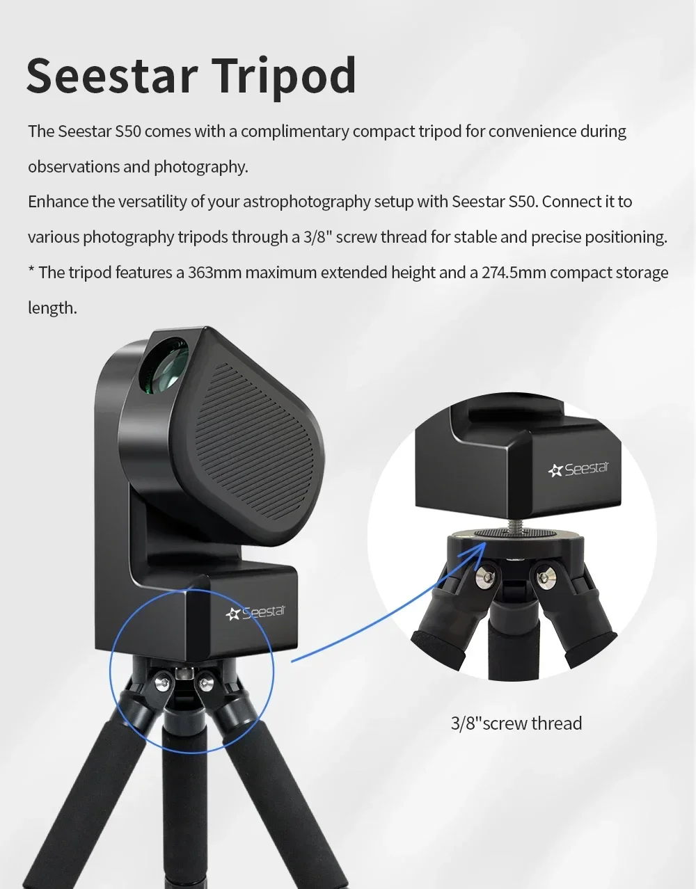 Brand new original  Seestar S50 All-in-One Smart Telescope ZWO Intelligent astronomical telescope Stargazing and shooting