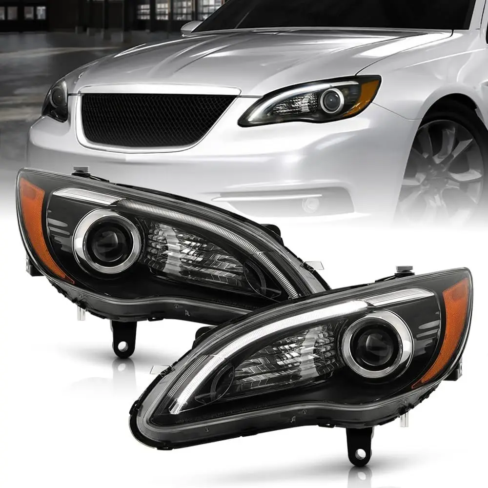 

Для Chrysler 200 2011-2014 годов выпуска: черные проекционные фары (пара, левая+правая), замена.