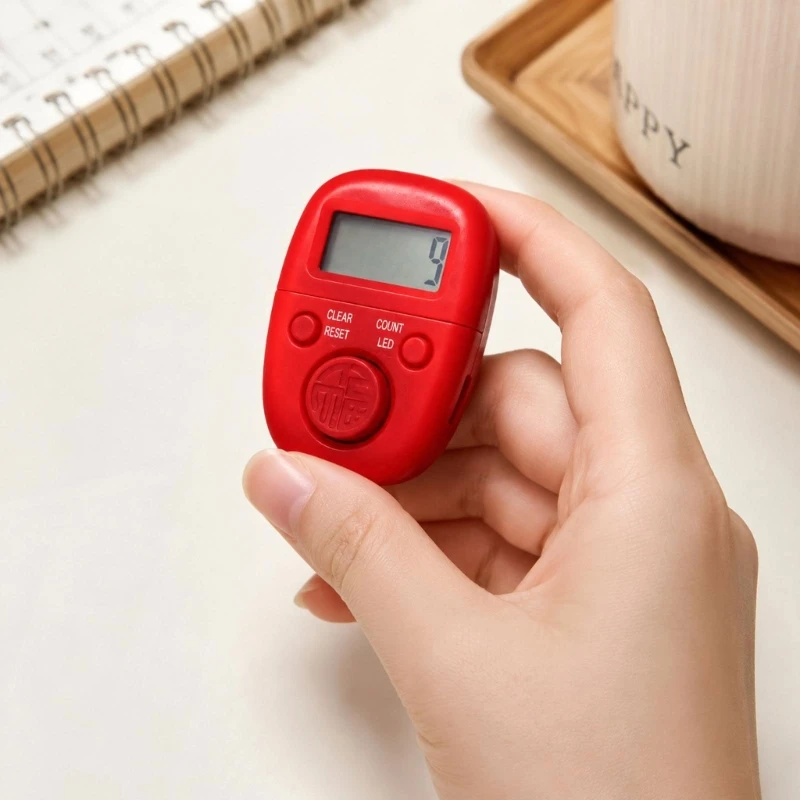 Digital Finger Counter with Seven Channels Registers, Stored Counts, Low-Light Display and Rechargeable Battery Power D2RD