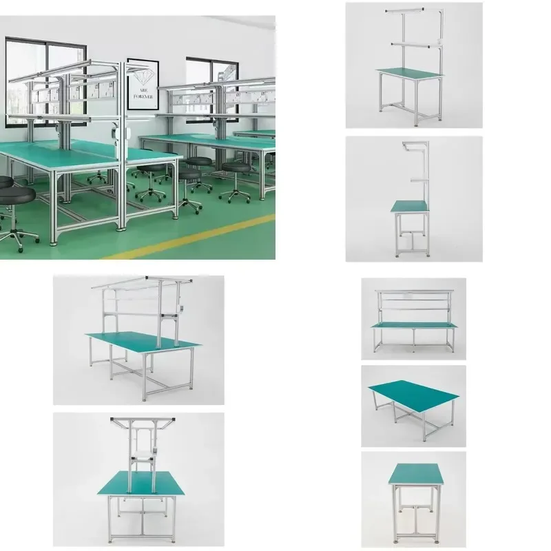 Customizable laboratory workshop metal workbench industrial assembly line workbench
