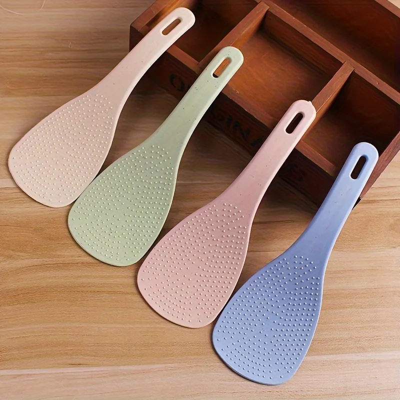 2 wheat straw rice spoons, household rice washing shovel, non stick rice spoon, rice cooker shovel