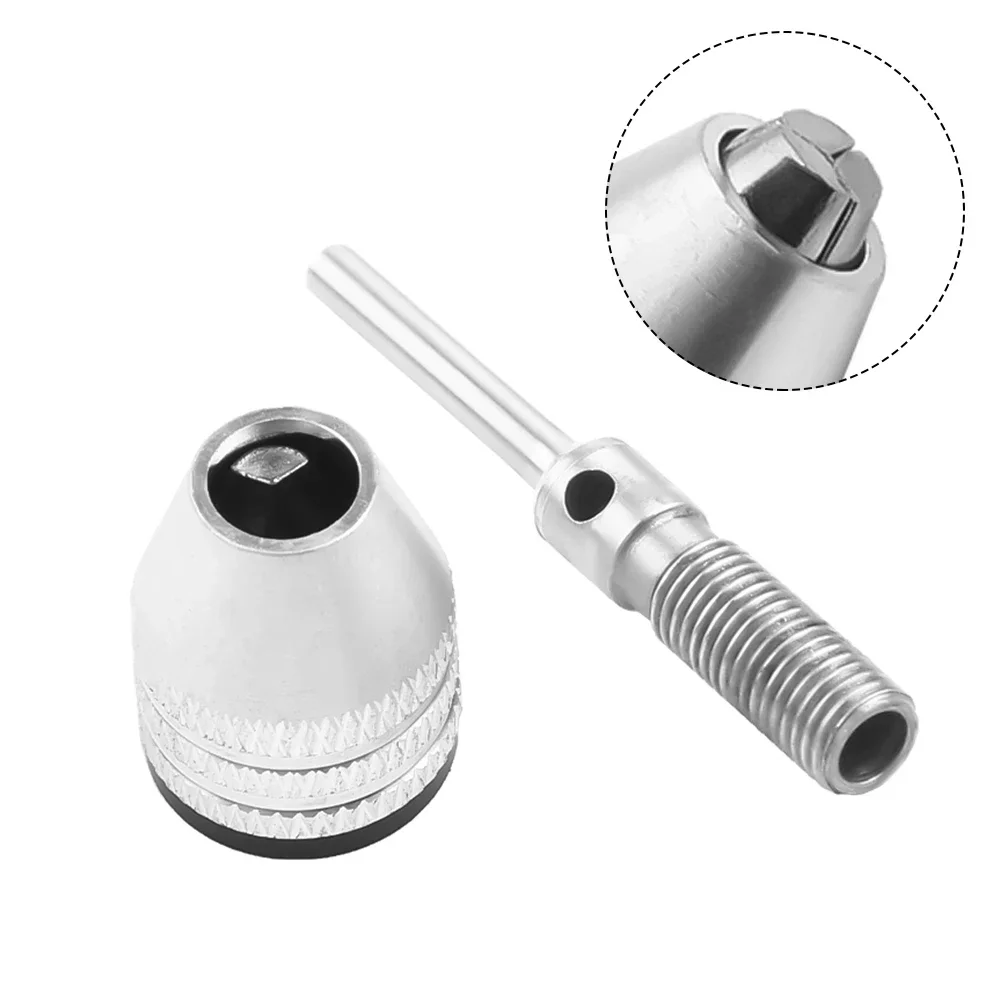 1/4 Inch Hexagonal Shank Electric Grinder Drill Chuck Quick Change Keyless Drill Bit Chuck Converter Mini Chucks Fixture Adapter