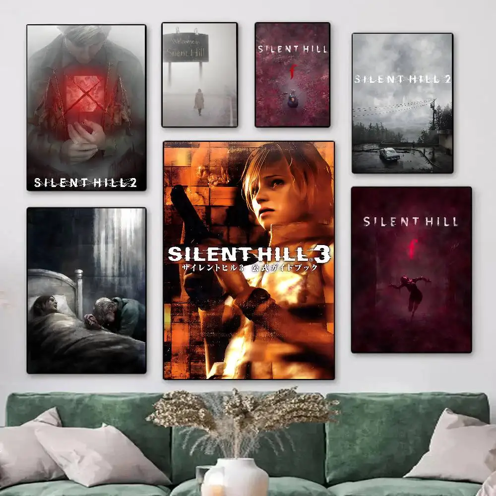 Hot Classic Game S-Silent Hill Anime Posters HD Print Vintage Wall Art Decor for Home Study Room