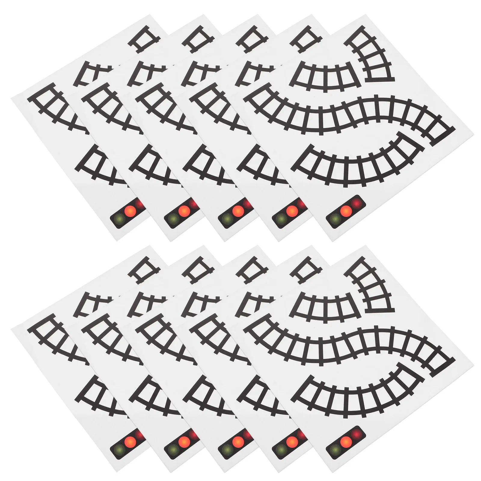 

10Pcs Traffic Sign Stickers for Kids DIY Train Track Decals Road Sign Wall Stickers Home School Kindergarten Playroom Decor