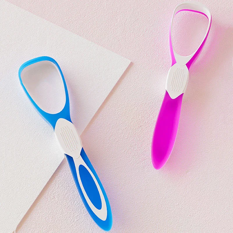 

1PCS Adult Tongue Coating Brush Tongue Coating Cleaner Tongue Scraper Oral Odor Removal Care Portable Silicone Scrape Oral Tool