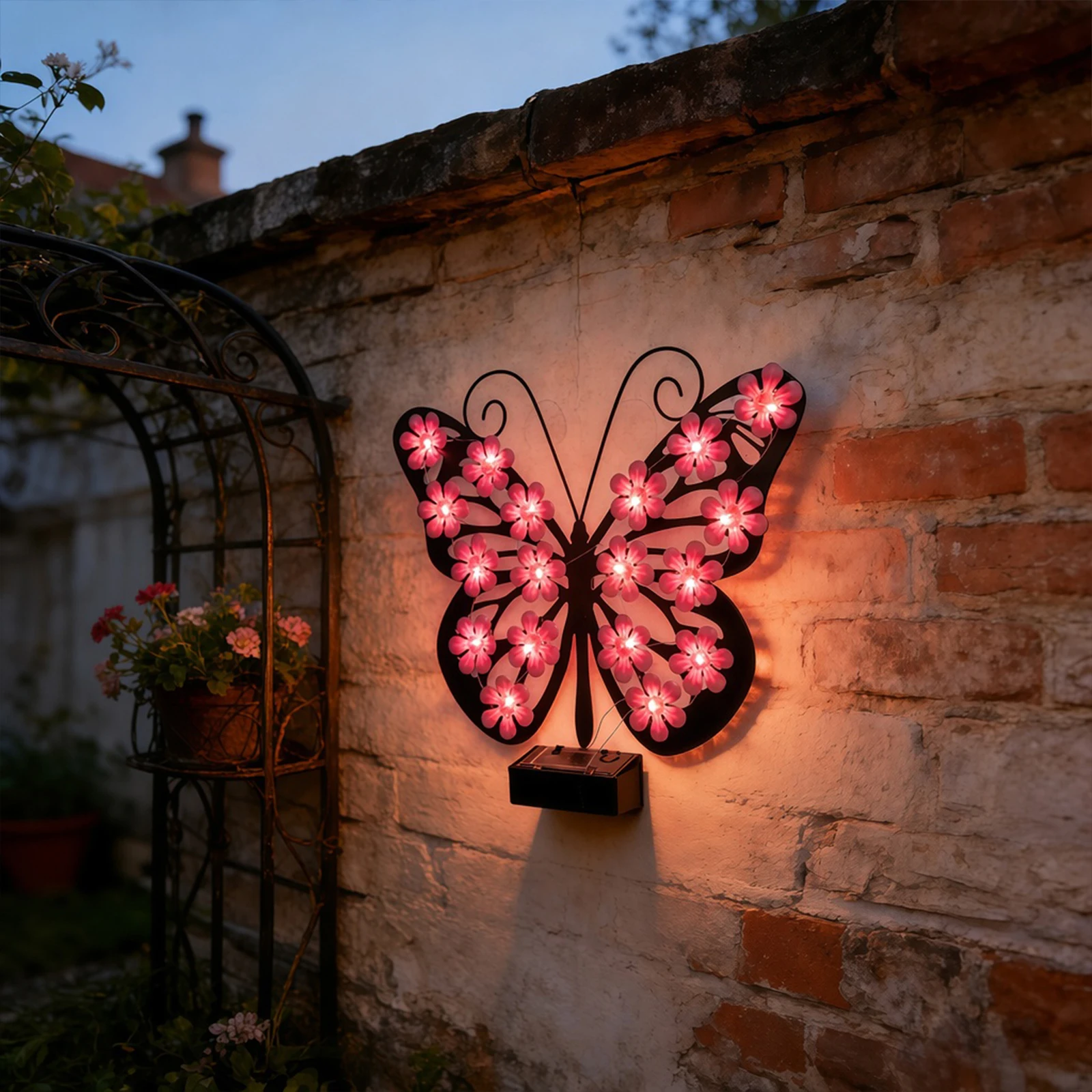 Solar Butterflies Lights Decoration Weather Resist Butterfly Flower Garden Lamps Waterproof for Garden Patio Porch Yard view 6