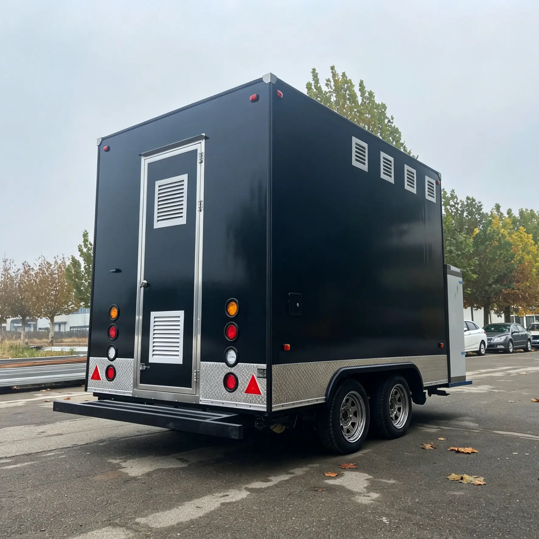 CE Certified Fully Equipped Towable Food Trailer Mobile Kitchen Stainless Steel for Candy Coffee Hot Dog Bubble Tea Outdoor