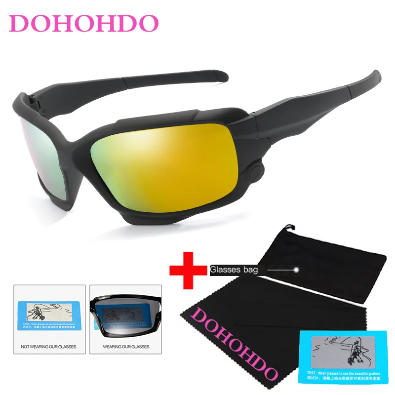 DOHOHDO Unisex Sport Polarized Night Vision Sunglasses Men\'s Retro Male Sun Glasses For Men Sunglasses HD Fashion Brands UV400