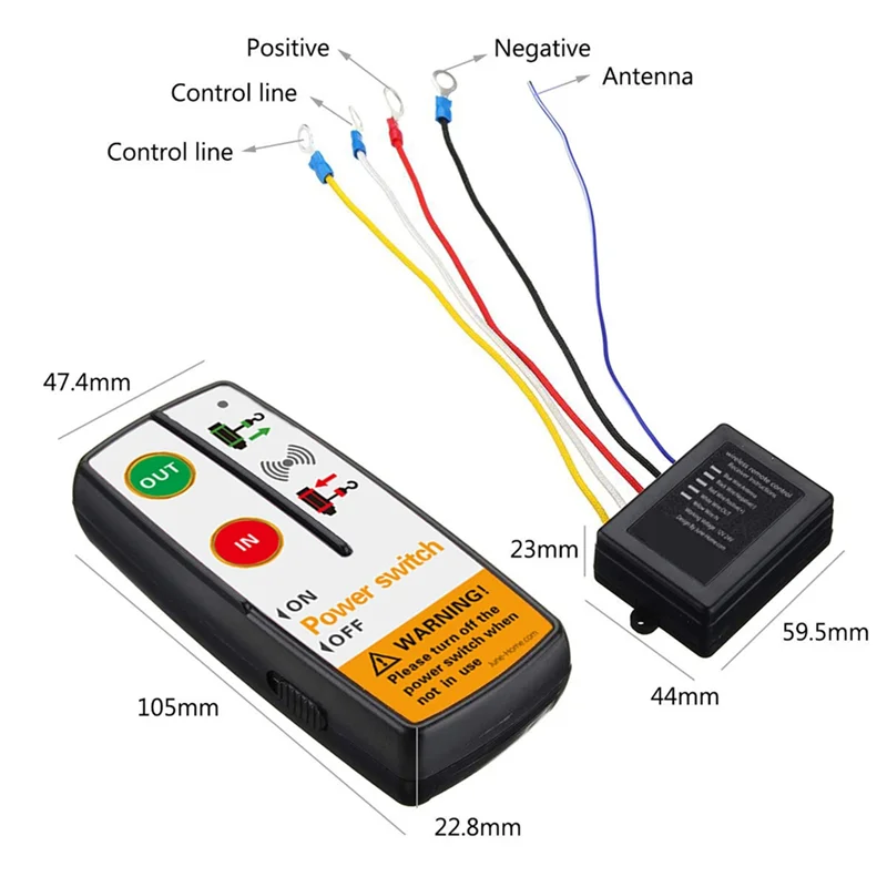 

Для Jeep-совместимая универсальная электрическая лебедка, комплект беспроводного пульта дистанционного управления для ATV, внедорожника, грузовика, системы использования-A54R
