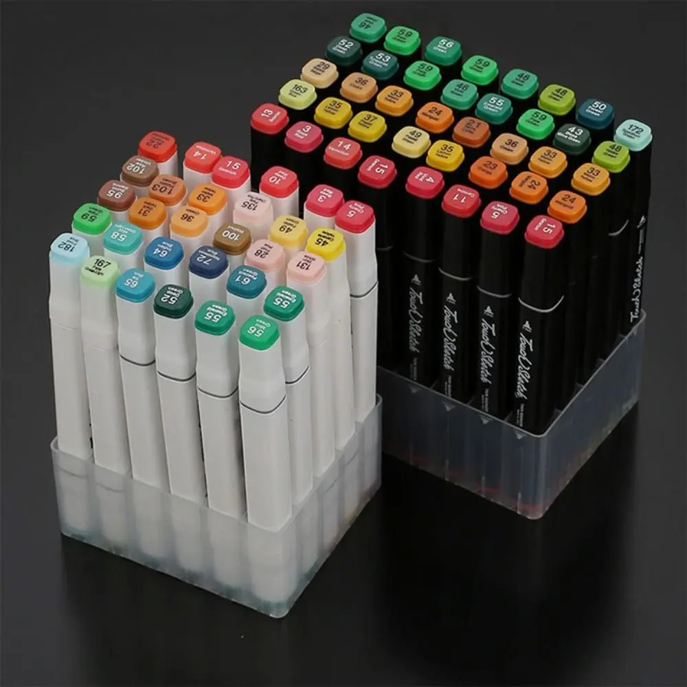 High Quality 12/24/30/40/48/80/100 Slots Pen Holder Large-capacity Multifunctional Marker Pen Holder Brush Pen Storage Rack