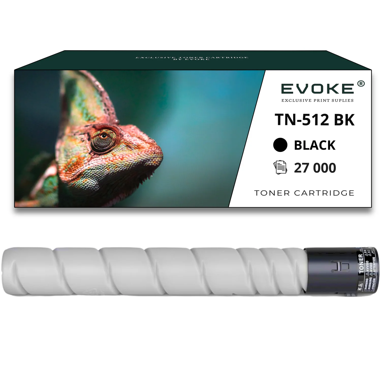Evoke Compatibele Toner voor Konica Minolta Tn-512K Tn512K Tn-512 Tn512 A33K152 Zwart 27000 Pagina's Minolta Bizhub C454 C554