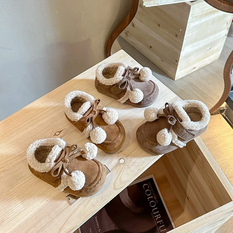 

Kids Casual Shoes with Cute Bowknots Girls Princess Shoes Sweet Elegant 2025 Autumn New Children Flat Shoes Soft Bottom Comfort
