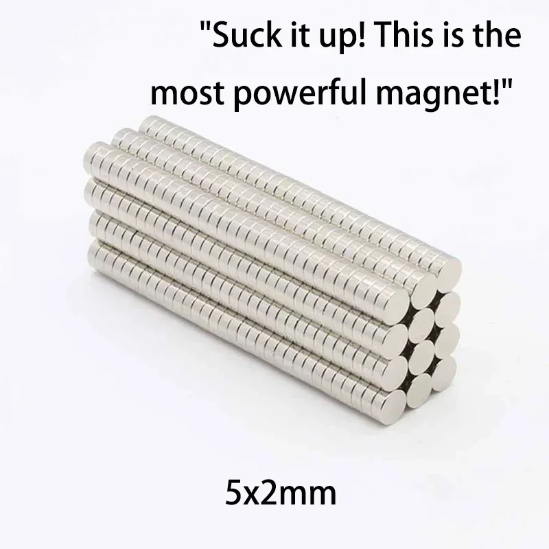 20pcs 5x2 Mm Super Strong Magnet Neodymium Neodyme N52 Neodymium Magnets Neodimium Magnit Very Strong Magnets for the Refrigerat