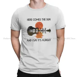 The Beatle Band Polyester TShirts The Sun And I Say Its Alright Guitar Distinctive Homme T Shirt New Trend Tops