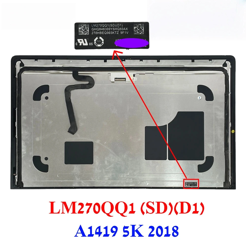 

Оригинальный LM270QQ1-SDD1 LM270QQ1 SDD1 для iMac Pro A1862 27-дюймовый 5K 2017 год 5120X2880 EMC 3144 MQ2Y2 ЖК-дисплей HBM2