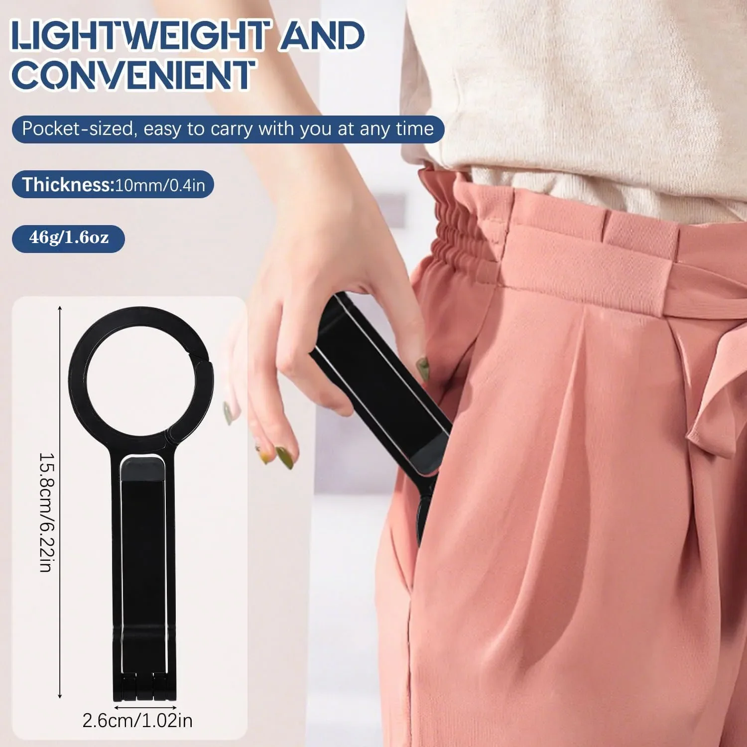Three in one magnetic tripod with 360 ° adjustable ultra light ABS mini 1/4 inch port | Foldable portable car phone holder