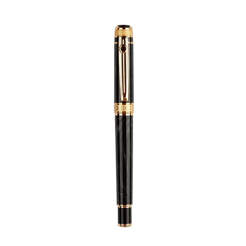 High-end BEIFA LAMPO 20k Gold Plated 0.7mm Black Ink Rollerball Pen Luxury Business Gift Sign Pens with 2pcs Refilll Gift Box