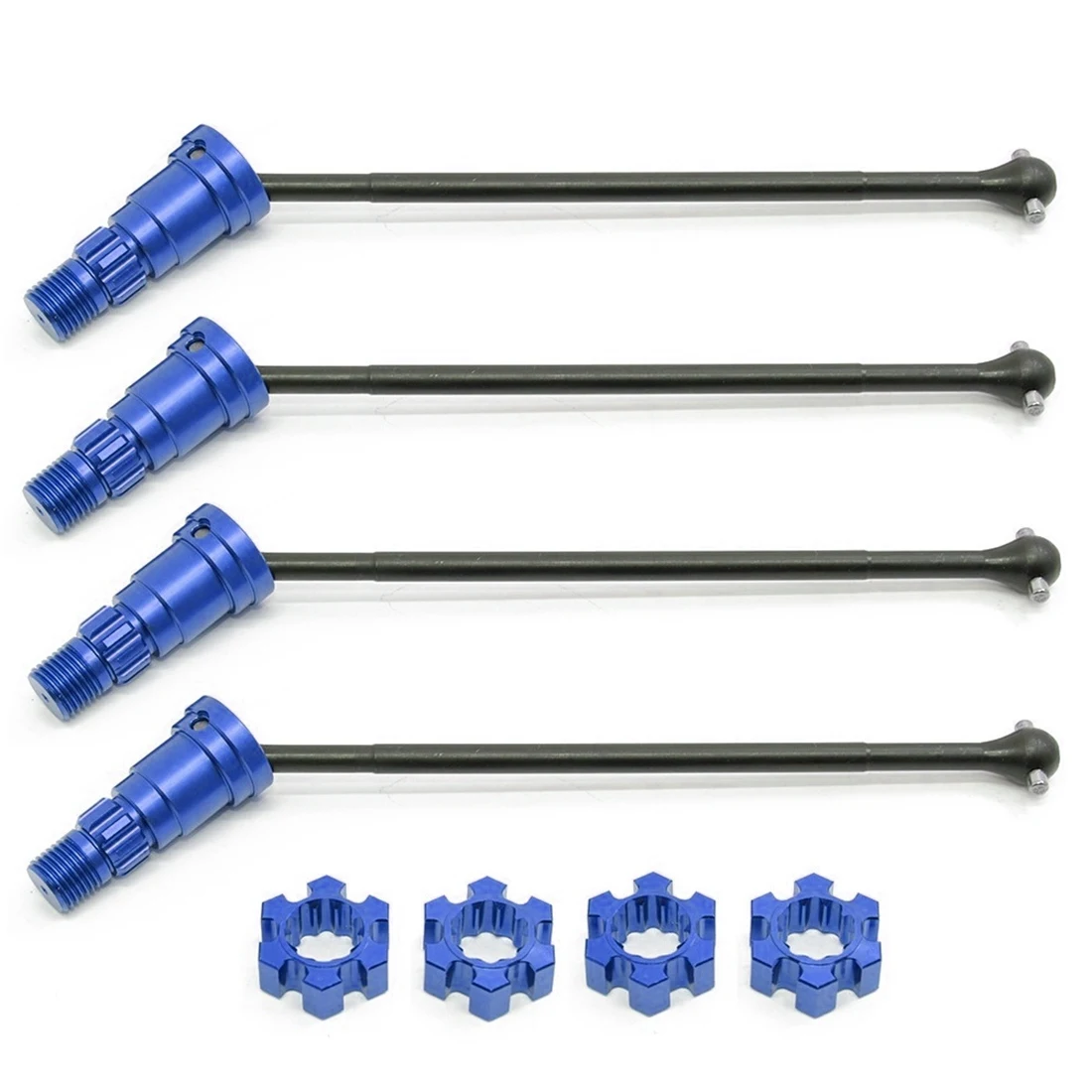 Remote control model accessories4Pcs Metal Front and Rear Drive Shaft CVD for XMAXX 6S 8S 1/5 RC Car Upgrades Parts,Blue