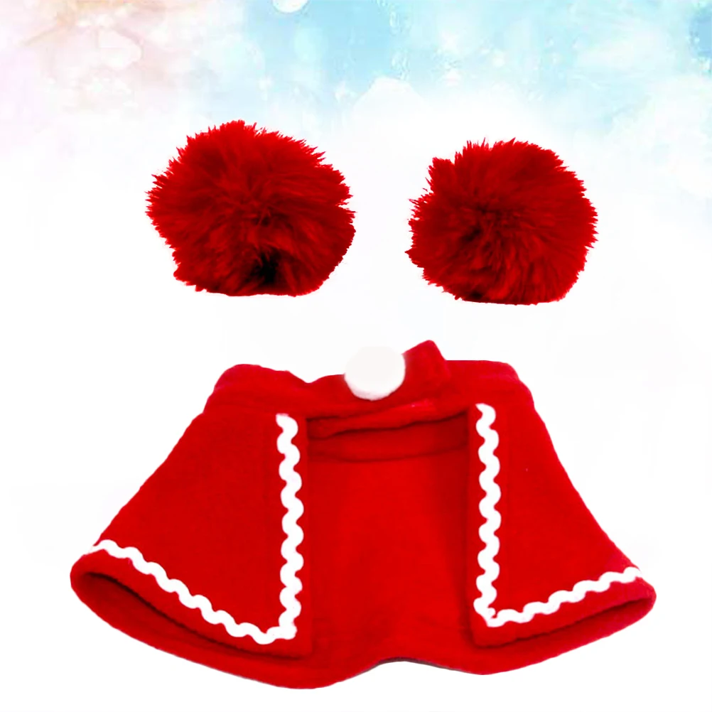 

2 Pcs Pet Cape Flower Set Scarf Costumes for Dogs Holiday Clothing Apparel Hats