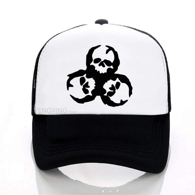 

ZOMBIE Skull Biohazard Outbreak Walking Team print baseball cap summer mesh sports hat