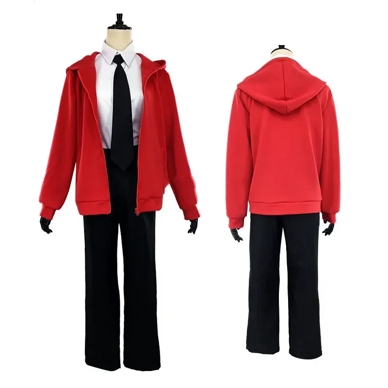 Anime Chainsaw Man Cosplay Power Costume Coat + Shirt + Tie Full Set Women Uniform Halloween Carnival