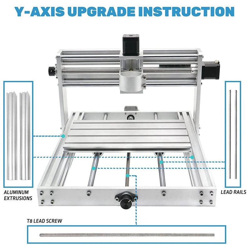 3018 kit cnc para extensão do eixo Y, 3040, compatível com 3018 max e 3020 max, máquina router